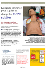 Prise en charge des morts subites : formation d�fibrillateur automatis� externe