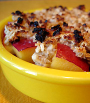 P�che croustillante fa�on crumble