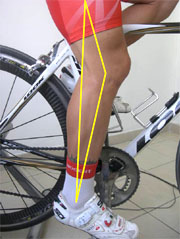 Examen podologique du cycliste