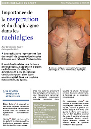Importance de la respiration et du diaphragme dans les rachialgies