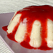 Gateau de semoule aux fraises