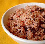 Taboul� aigre douce � la rhubarbe