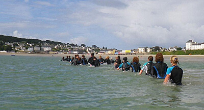 Marche en eau de mer ou aquajogging