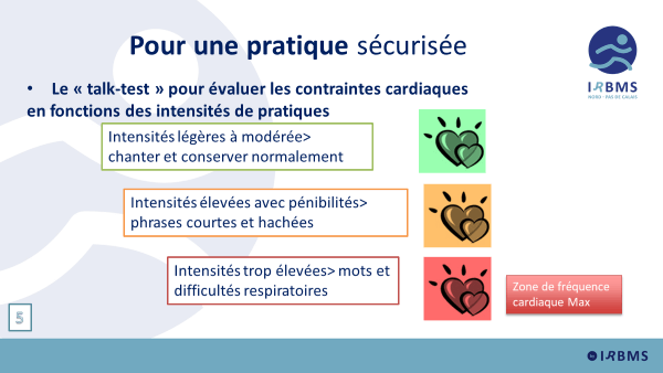 Talk-test, pour une pratique sécurisée